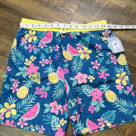 NEW Tommy Bahama Boys Swim Trunks Festive Vallarta Blue Size 14 XL XLarge Shorts - Picture 2 of 11